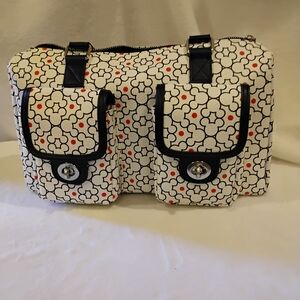 Stylish Black and White Patterned Women's Bag